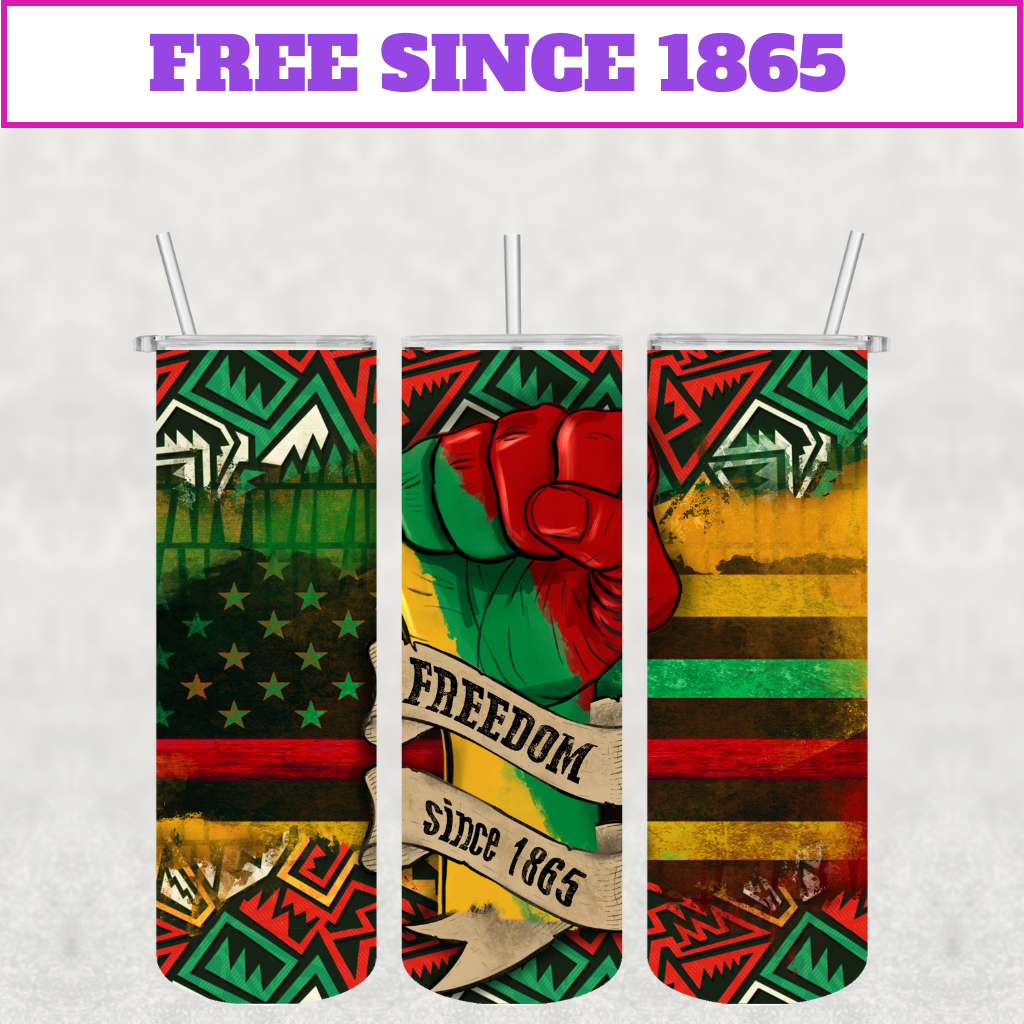 Juneteenth Free Since 1965 Stainless Steel Tumbler