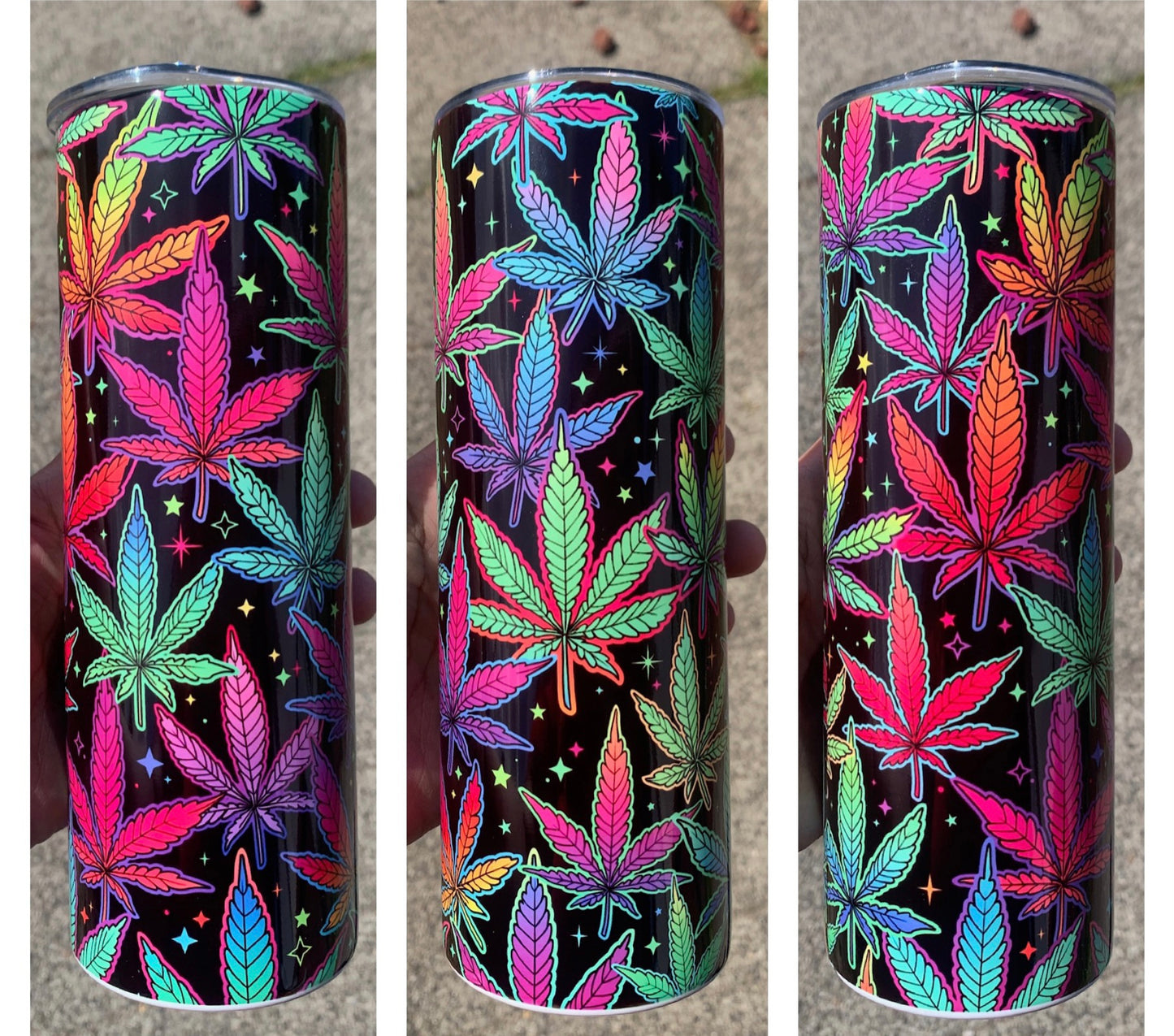 Neon Cannabis Stainless Steel Tumbler