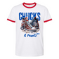 The “Chucks & Pearls” Blue Writing Tee