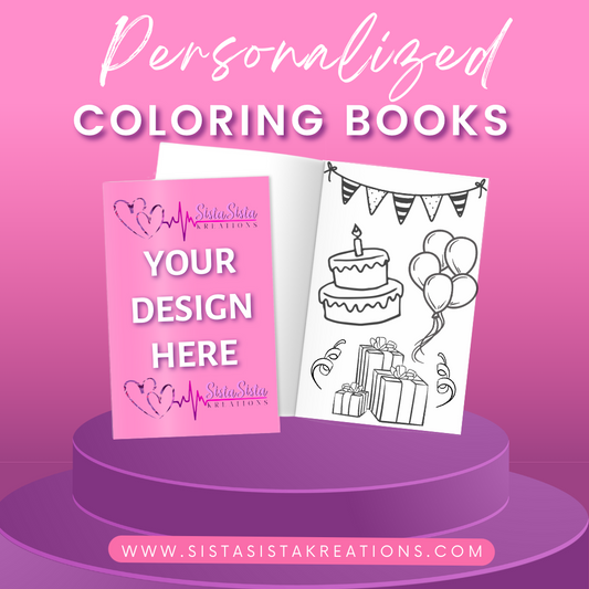 Personalized Coloring Book Party Favor