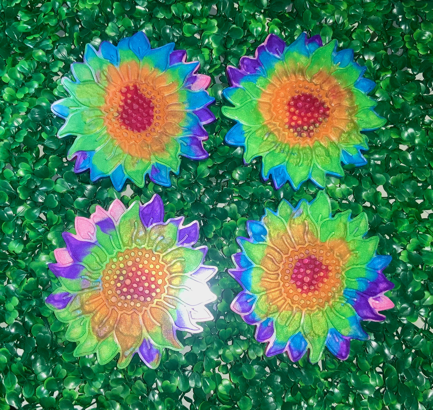 Sunflower Resin Coasters