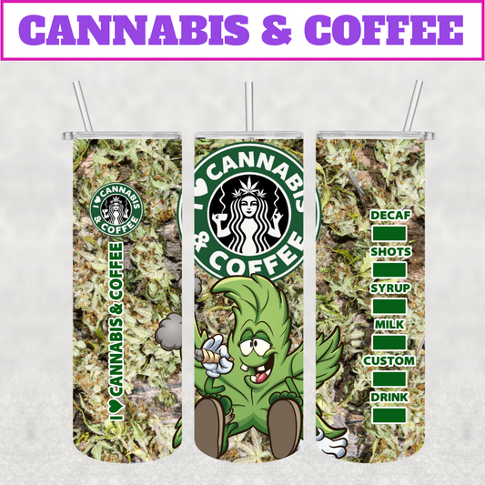 The Cannabis & Coffee Stainless Steel Tumbler