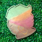 Resin Sunset African Goddess Tray w/ 4 Coasters & Holder
