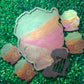 Resin Sunset African Goddess Tray w/ 4 Coasters & Holder